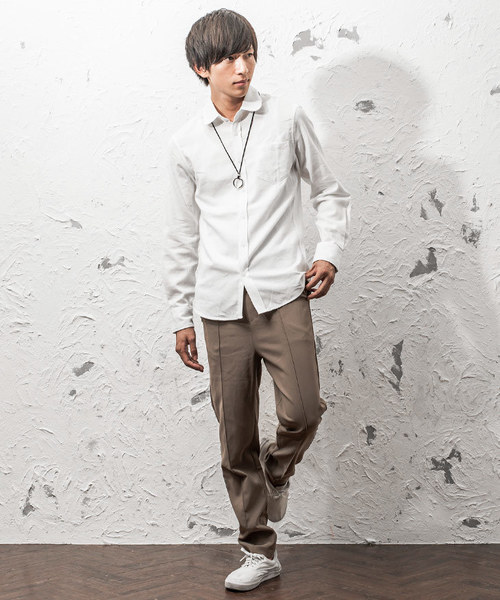 MinoriTY（マイノリティ）の「ラウンドカラービエラチェックシャツ（シャツ/ブラウス・メンズ・ホワイト/ベージュ/ネイビー/グレー/レッド/グリーン/マスタード/チェック/ワイン・M/L/XL）」の10枚目の写真