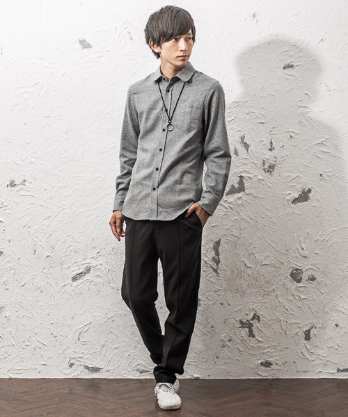 MinoriTY（マイノリティ）の「ラウンドカラービエラチェックシャツ（シャツ/ブラウス・メンズ・ホワイト/ベージュ/ネイビー/グレー/レッド/グリーン/マスタード/チェック/ワイン・M/L/XL）」の20枚目の写真