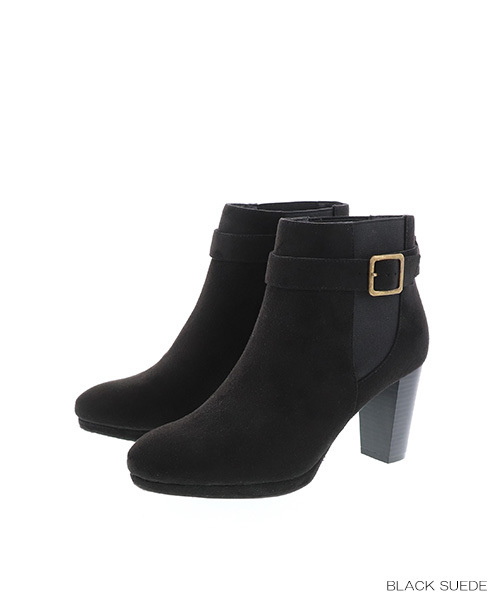 RANDA（ランダ）の「ストレスフリー/ベルトサイドゴアレインショートブーツ（ブーツ・レディース・ブラック系その他/ブラック系その他2/ダークブラウン・S/M/L/LL）」の2枚目の写真