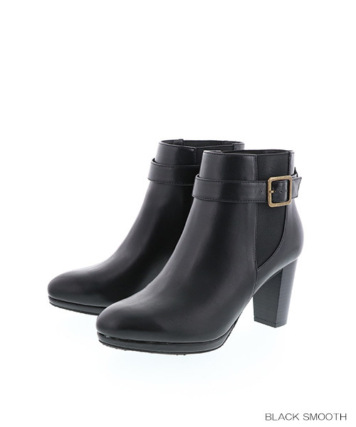 RANDA（ランダ）の「ストレスフリー/ベルトサイドゴアレインショートブーツ（ブーツ・レディース・ブラック系その他/ブラック系その他2/ダークブラウン・S/M/L/LL）」の8枚目の写真