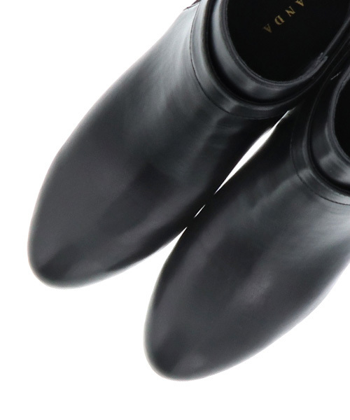 RANDA（ランダ）の「ストレスフリー/ベルトサイドゴアレインショートブーツ（ブーツ・レディース・ブラック系その他/ブラック系その他2/ダークブラウン・S/M/L/LL）」の5枚目の写真