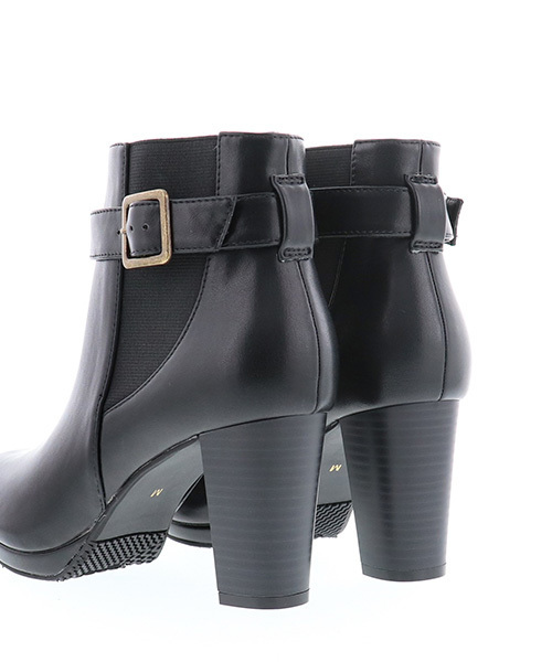 RANDA（ランダ）の「ストレスフリー/ベルトサイドゴアレインショートブーツ（ブーツ・レディース・ブラック系その他/ブラック系その他2/ダークブラウン・S/M/L/LL）」の10枚目の写真