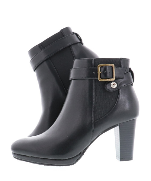 RANDA（ランダ）の「ストレスフリー/ベルトサイドゴアレインショートブーツ（ブーツ・レディース・ブラック系その他/ブラック系その他2/ダークブラウン・S/M/L/LL）」の6枚目の写真