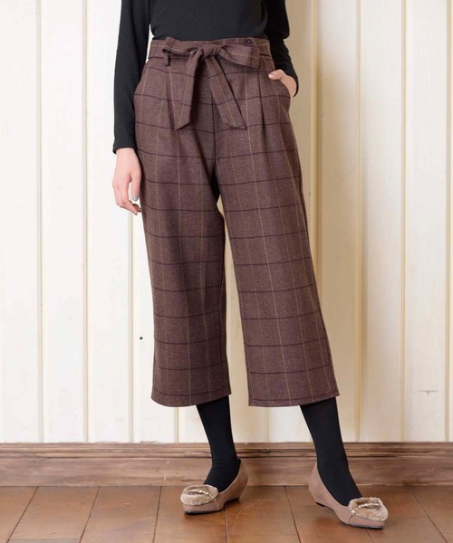 しまむら シマムラ の Zozotown限定 チェック柄ワイドパンツ その他パンツ Wear