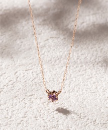 ESTELLE（エステール）の「2月誕生石 K18 ピンクゴールド アメジスト ネックレス ESTELLE/エステール WEB限定（ネックレス・レディース）」