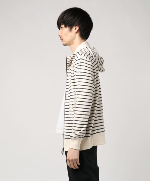 JACK & MARIE(ジャックアンドマリー)の「【Johnbull/ジョンブル】 パイルフーディー FULLZIP(パーカー・メンズ・ホワイト・M/S/L)」の2枚目の写真