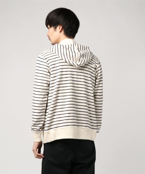 JACK & MARIE(ジャックアンドマリー)の「【Johnbull/ジョンブル】 パイルフーディー FULLZIP(パーカー・メンズ・ホワイト・M/S/L)」の3枚目の写真