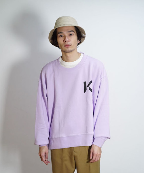 KAIKO（カイコー）の「KAIKO OBLONG SWEAT MARK（スウェット・メンズ・ライトグレー/ブラック/レッド/ライトパープル・S/M/L）」の4枚目の写真