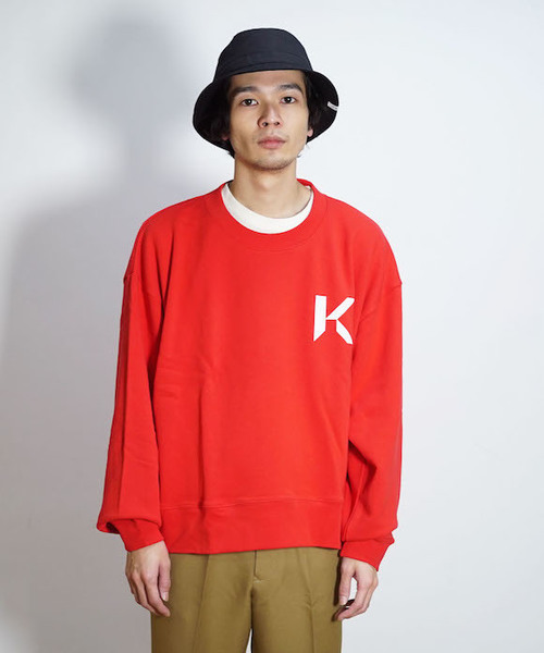 KAIKO（カイコー）の「KAIKO OBLONG SWEAT MARK（スウェット・メンズ・ライトグレー/ブラック/レッド/ライトパープル・S/M/L）」の10枚目の写真