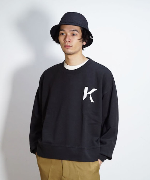 KAIKO（カイコー）の「KAIKO OBLONG SWEAT MARK（スウェット・メンズ・ライトグレー/ブラック/レッド/ライトパープル・S/M/L）」の11枚目の写真