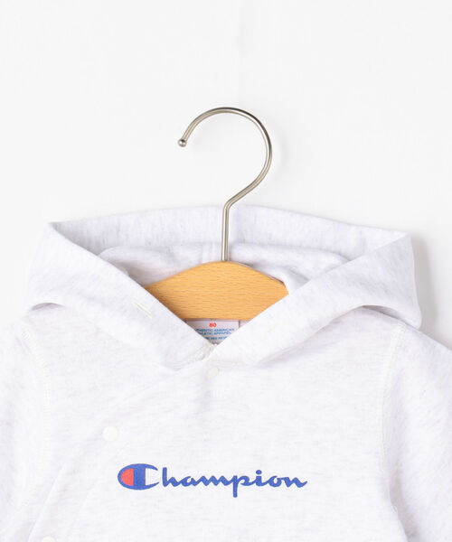 Champion（チャンピオン）の「【SHIPS KIDS別注】CHAMPION:フード ロンパース（ロンパース・キッズ・グレー/ブルー/ナチュラル/イエロー・80/70）」の6枚目の写真