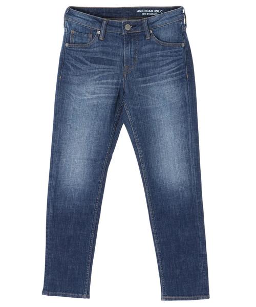 AMERICAN HOLIC（アメリカンホリック）の「テーパードデニム（デニムパンツ・レディース・インディゴブルー/ライトインディゴブルー/ワンウォッシュ・S/M/L/XS/XXS）」の6枚目の写真