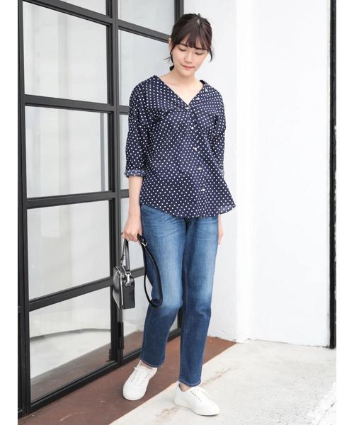 AMERICAN HOLIC（アメリカンホリック）の「テーパードデニム（デニムパンツ・レディース・インディゴブルー/ライトインディゴブルー/ワンウォッシュ・S/M/L/XS/XXS）」の20枚目の写真