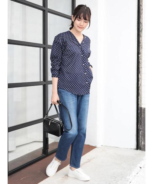 AMERICAN HOLIC（アメリカンホリック）の「テーパードデニム（デニムパンツ・レディース・インディゴブルー/ライトインディゴブルー/ワンウォッシュ・S/M/L/XS/XXS）」の19枚目の写真