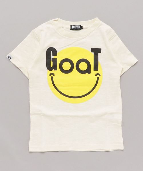 G.O.A.T（ゴート）の「ムラ糸天竺 SMILE GOAT Tシャツ(110～130cm)（Tシャツ/カットソー・キッズ・グレー/ブラック/オフホワイト・110/120/130）」の2枚目の写真