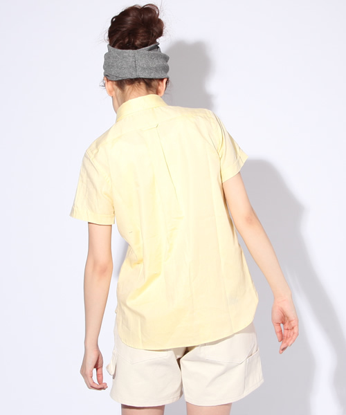 BEAMS BOY（ビームスボーイ）の「○BEAMS BOY / オックス ボタンダウン ショートスリーブ（シャツ/ブラウス・レディース・ホワイト/グレー/イエロー/ネイビー・ONE SIZE）」の6枚目の写真