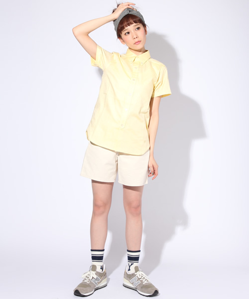 BEAMS BOY（ビームスボーイ）の「○BEAMS BOY / オックス ボタンダウン ショートスリーブ（シャツ/ブラウス・レディース・ホワイト/グレー/イエロー/ネイビー・ONE SIZE）」の10枚目の写真