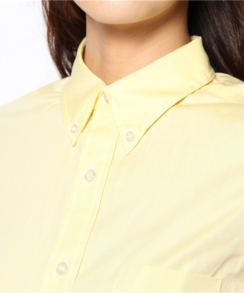 BEAMS BOY（ビームスボーイ）の「○BEAMS BOY / オックス ボタンダウン ショートスリーブ（シャツ/ブラウス・レディース・ホワイト/グレー/イエロー/ネイビー・ONE SIZE）」の9枚目の写真