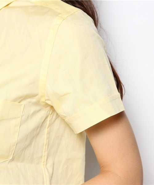 BEAMS BOY（ビームスボーイ）の「○BEAMS BOY / オックス ボタンダウン ショートスリーブ（シャツ/ブラウス・レディース・ホワイト/グレー/イエロー/ネイビー・ONE SIZE）」の8枚目の写真