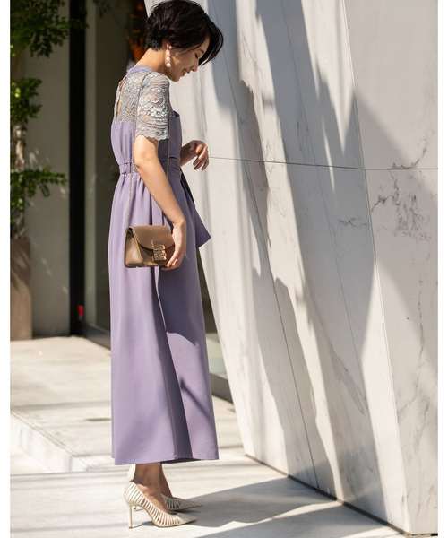 &. NOSTALGIA（アンドドットノスタルジア）の「【Luxe Line】ビスチェ風レースドッキングオールインワン（つなぎ/オールインワン・レディース・ブラック/グレー・FREE）」の12枚目の写真