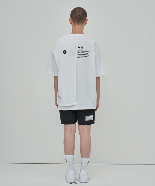 OY（オーワイ）の「ダブルレイヤード半袖Tシャツ/カットソー（Tシャツ/カットソー・メンズ・ホワイト/ブラック/ライトイエロー・FREE）」の18枚目の写真