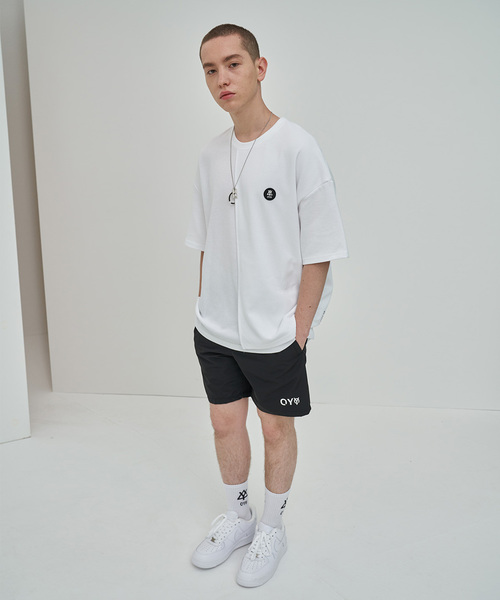 OY（オーワイ）の「ダブルレイヤード半袖Tシャツ/カットソー（Tシャツ/カットソー・メンズ・ホワイト/ブラック/ライトイエロー・FREE）」の7枚目の写真