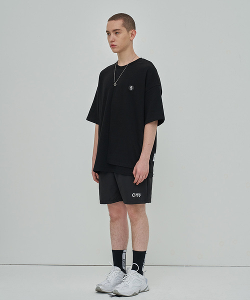 OY（オーワイ）の「ダブルレイヤード半袖Tシャツ/カットソー（Tシャツ/カットソー・メンズ・ホワイト/ブラック/ライトイエロー・FREE）」の4枚目の写真