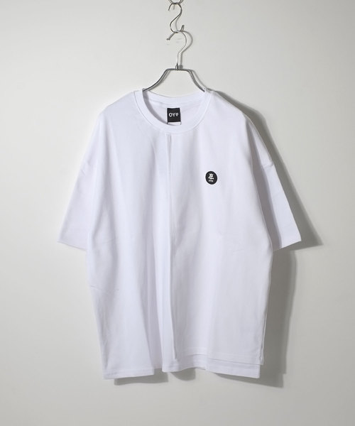 OY（オーワイ）の「ダブルレイヤード半袖Tシャツ/カットソー（Tシャツ/カットソー・メンズ・ホワイト/ブラック/ライトイエロー・FREE）」の5枚目の写真