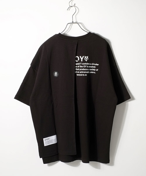 OY（オーワイ）の「ダブルレイヤード半袖Tシャツ/カットソー（Tシャツ/カットソー・メンズ・ホワイト/ブラック/ライトイエロー・FREE）」の20枚目の写真