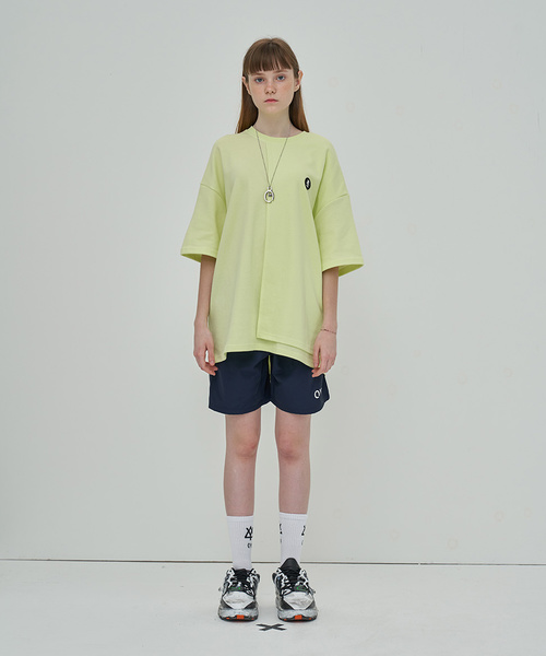 OY（オーワイ）の「ダブルレイヤード半袖Tシャツ/カットソー（Tシャツ/カットソー・メンズ・ホワイト/ブラック/ライトイエロー・FREE）」の12枚目の写真