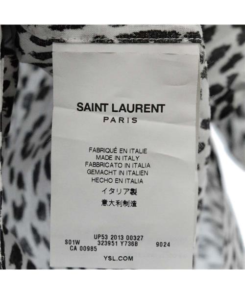 SAINT LAURENT ベイビーキャット 長袖シャツ サンローラン SAINT LAURENT ベイビーキャット総柄長袖シャツ