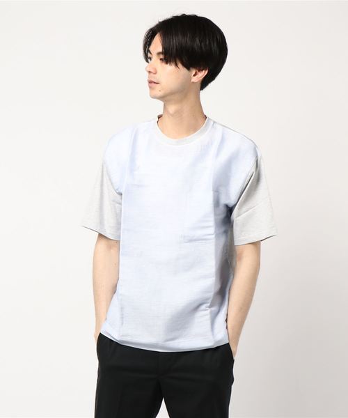 417 EDIFICE(フォーワンセブンエディフィス)の「リネンストライプ コットンテンジク TEE(Tシャツ/カットソー・メンズ・ホワイト/チャコールグレー・SMALL/MEDIUM/LARGE)」の15枚目の写真