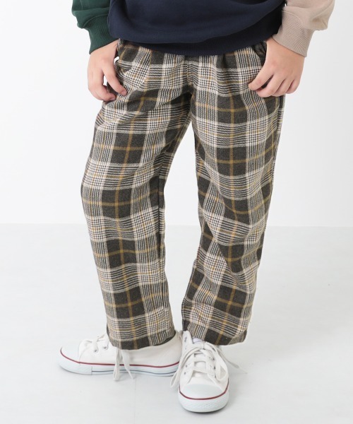 devirock(デビロック)の「チェックワイドパンツ(その他パンツ・キッズ・グレー系その他/ブルー系その他/レッド系その他/グレー系その他2・110cm/100cm/120cm/130cm/140cm/150cm/160cm)」の1枚目の写真