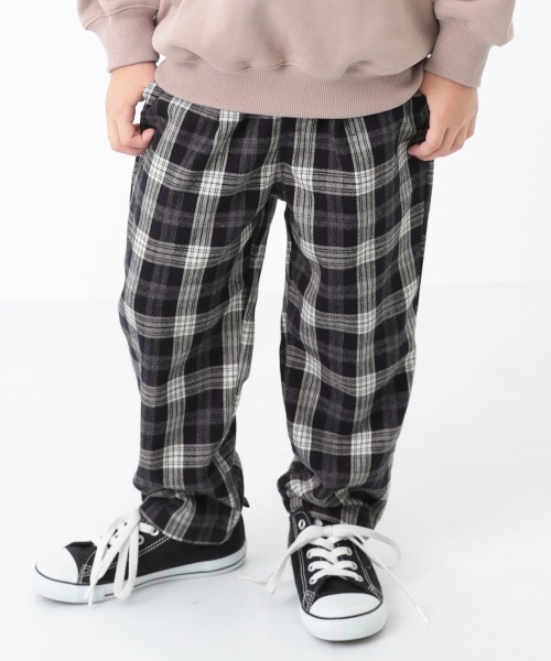 devirock(デビロック)の「チェックワイドパンツ(その他パンツ・キッズ・グレー系その他/ブルー系その他/レッド系その他/グレー系その他2・110cm/100cm/120cm/130cm/140cm/150cm/160cm)」の3枚目の写真