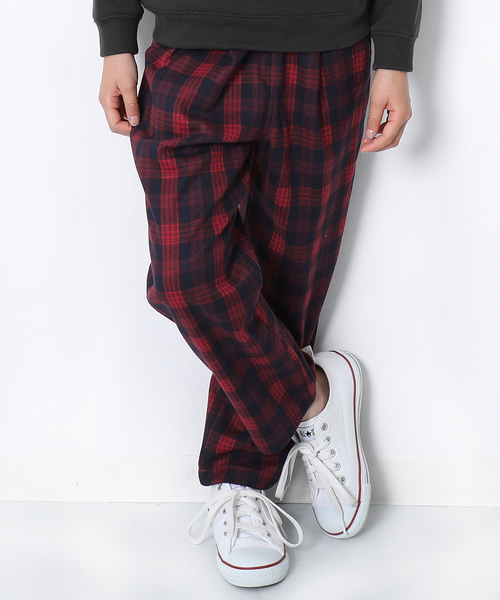 devirock(デビロック)の「チェックワイドパンツ(その他パンツ・キッズ・グレー系その他/ブルー系その他/レッド系その他/グレー系その他2・110cm/100cm/120cm/130cm/140cm/150cm/160cm)」の4枚目の写真