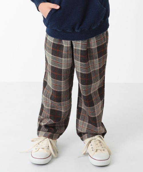 devirock(デビロック)の「チェックワイドパンツ(その他パンツ・キッズ・グレー系その他/ブルー系その他/レッド系その他/グレー系その他2・110cm/100cm/120cm/130cm/140cm/150cm/160cm)」の2枚目の写真