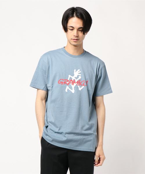 Gramicci(グラミチ)の「【Gramicci / グラミチ】LOGO TEE(Tシャツ/カットソー・メンズ・パープル/ブラック/ホワイト/ライトブルー・MEDIUM/LARGE)」の3枚目の写真