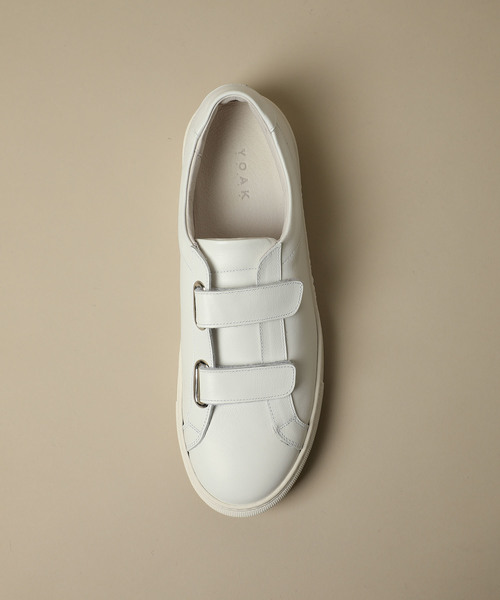 【YOAK/LUKE】ホワイト・レザー・ベルクロ・スニーカー・スタンスミス似 YOAK（ヨーク）の「【YOAK】LUKE（スニーカー）」 - WEAR
