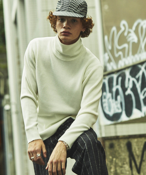 MAISON SPECIAL(メゾンスペシャル)の「【ZOZOTOWN限定】“洗えるTECH SERIES”ハイツイスト畦編みコットンタートルネックニット 【MAISON SPECIAL/メゾンスペシャル】(ニット/セーター)」|オフホワイト