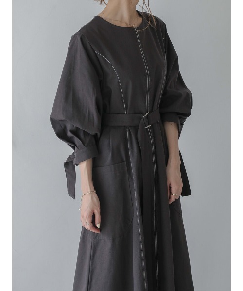 amel(エイメル)の「ステッチワークワンピース(ワンピース・レディース・グレー・FREE)」の6枚目の写真