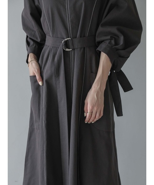 amel(エイメル)の「ステッチワークワンピース(ワンピース・レディース・グレー・FREE)」の4枚目の写真