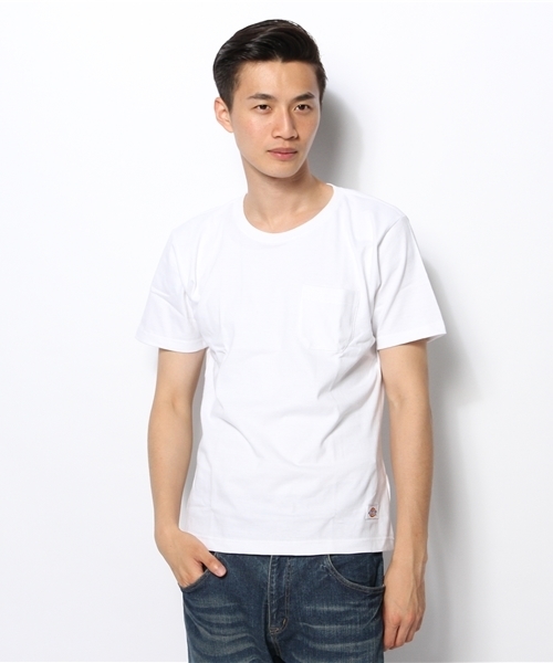Dickies（ディッキーズ）の「クルーネックポケットTシャツ（Tシャツ/カットソー・メンズ・ホワイト/ブラック/ヘザ－グレー・MEDIUM/LARGE/X-LARGE）」の2枚目の写真
