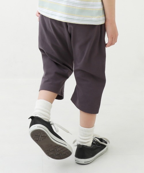 devirock（デビロック）の「7分丈サルエルパンツ（その他パンツ・キッズ・グリーン系その他/テラコッタ/ダークオレンジ/ヘザーチャコール/パープル/ブラック/パープル系その他2/ダークベージュ/カーキ/杢グレー/モカ/スモークピンク/ネイビー/ブルー系その他/パープル系その他/ブルー系その他2/ブルー系その他3/グレー系その他/ダークオリーブ・160cm/80ｃｍ/90cm/95cm/100cm/110cm/120cm/130cm/140cm/150cm）」の16枚目の写真