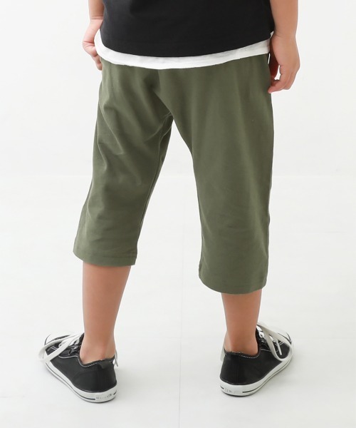 devirock（デビロック）の「7分丈サルエルパンツ（その他パンツ・キッズ・グリーン系その他/テラコッタ/ダークオレンジ/ヘザーチャコール/パープル/ブラック/パープル系その他2/ダークベージュ/カーキ/杢グレー/モカ/スモークピンク/ネイビー/ブルー系その他/パープル系その他/ブルー系その他2/ブルー系その他3/グレー系その他/ダークオリーブ・160cm/80ｃｍ/90cm/95cm/100cm/110cm/120cm/130cm/140cm/150cm）」の10枚目の写真