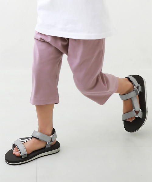 devirock（デビロック）の「7分丈サルエルパンツ（その他パンツ・キッズ・グリーン系その他/テラコッタ/ダークオレンジ/ヘザーチャコール/パープル/ブラック/パープル系その他2/ダークベージュ/カーキ/杢グレー/モカ/スモークピンク/ネイビー/ブルー系その他/パープル系その他/ブルー系その他2/ブルー系その他3/グレー系その他/ダークオリーブ・160cm/80ｃｍ/90cm/95cm/100cm/110cm/120cm/130cm/140cm/150cm）」の17枚目の写真