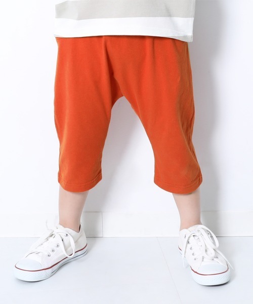 devirock（デビロック）の「7分丈サルエルパンツ（その他パンツ・キッズ・グリーン系その他/テラコッタ/ダークオレンジ/ヘザーチャコール/パープル/ブラック/パープル系その他2/ダークベージュ/カーキ/杢グレー/モカ/スモークピンク/ネイビー/ブルー系その他/パープル系その他/ブルー系その他2/ブルー系その他3/グレー系その他/ダークオリーブ・160cm/80ｃｍ/90cm/95cm/100cm/110cm/120cm/130cm/140cm/150cm）」の19枚目の写真