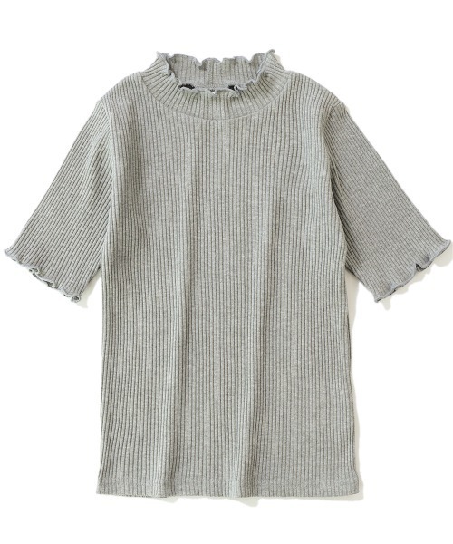 devirock(デビロック)の「リブハーフスリーブTシャツ(Tシャツ/カットソー・キッズ・オフホワイト/パープル系その他/杢グレー/ブルー系その他/ブラック/ライトブラウン/グリーン系その他・100cm/160cm/150cm/140cm/120cm/110cm/130cm)」の18枚目の写真