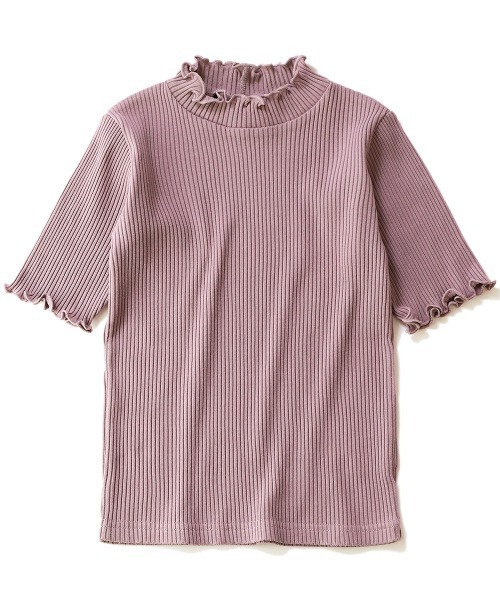 devirock(デビロック)の「リブハーフスリーブTシャツ(Tシャツ/カットソー・キッズ・オフホワイト/パープル系その他/杢グレー/ブルー系その他/ブラック/ライトブラウン/グリーン系その他・100cm/160cm/150cm/140cm/120cm/110cm/130cm)」の22枚目の写真