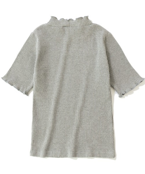 devirock(デビロック)の「リブハーフスリーブTシャツ(Tシャツ/カットソー・キッズ・オフホワイト/パープル系その他/杢グレー/ブルー系その他/ブラック/ライトブラウン/グリーン系その他・100cm/160cm/150cm/140cm/120cm/110cm/130cm)」の16枚目の写真