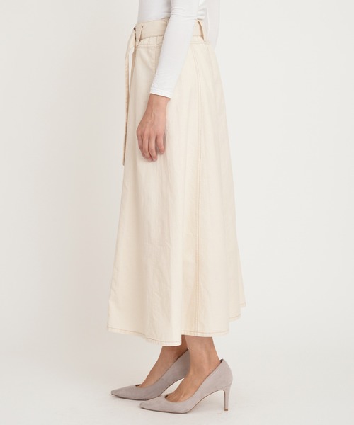 Moname（モナーム）の「フレアスカート（スカート・レディース・モスグリーン/キャメル/キナリ/ブラック・M/S）」の5枚目の写真